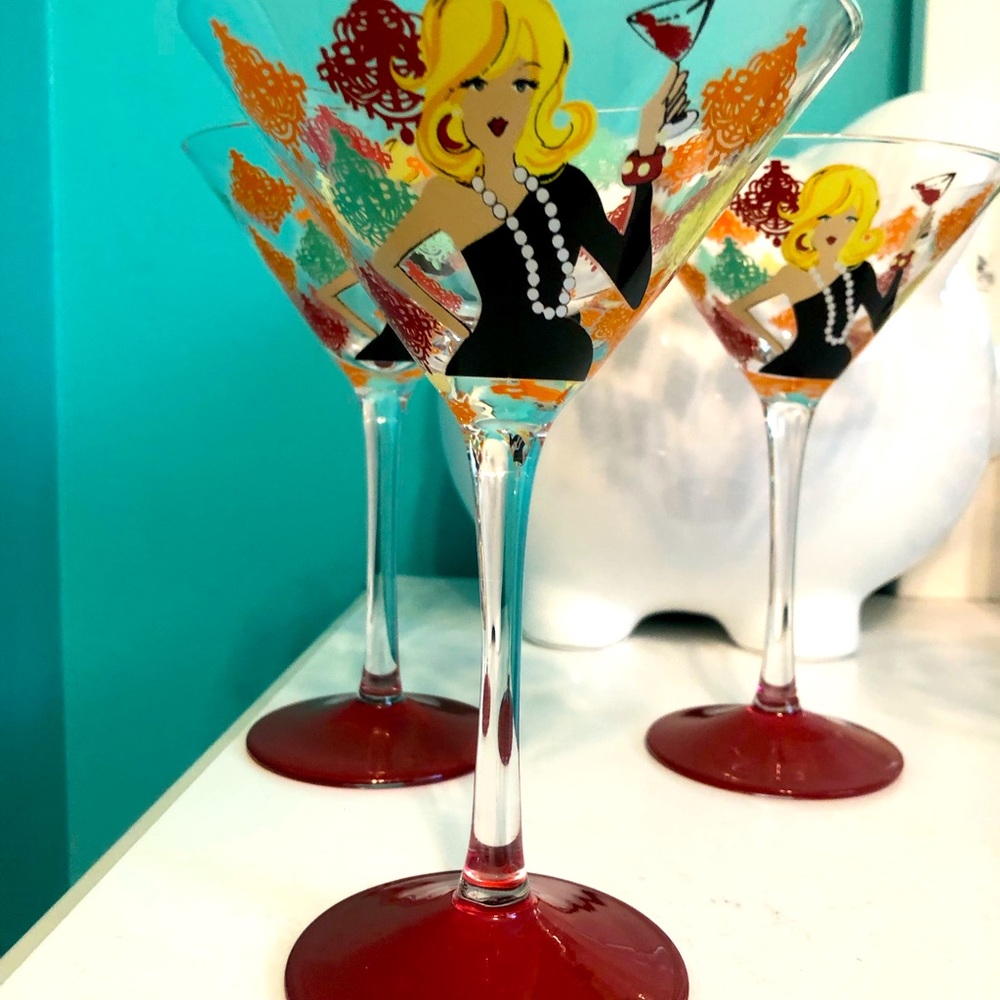 Atomic martini glasses